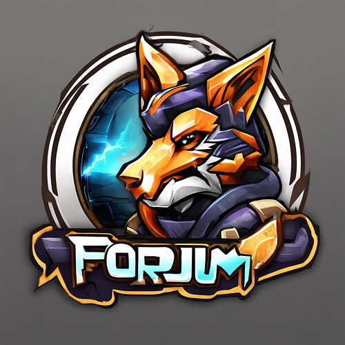 a video game themed logo design for a forums site named Forum Jogos, with Sammy watermarked subtly