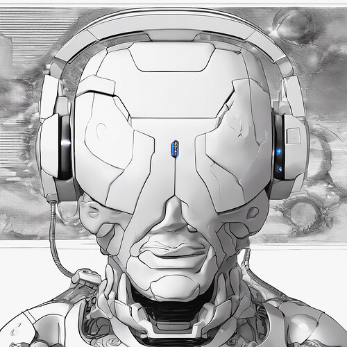 an imaginative cartoon rendering of Sony's hypothetical PS6, featuring a brain-machine interface, depicted in a hyper-advanced aesthetic from the 31st century