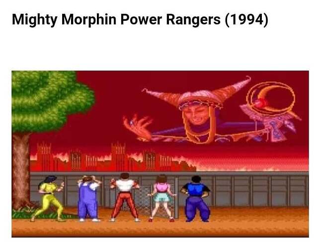 Nostalgia: jogo power ranger antigo