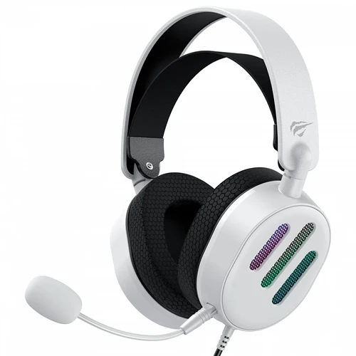 Headset Gamer Havit USB 7.1 H2038U RGB Surround 7.1 Drivers de 50mm Branco HVGMH-H2038U-WB