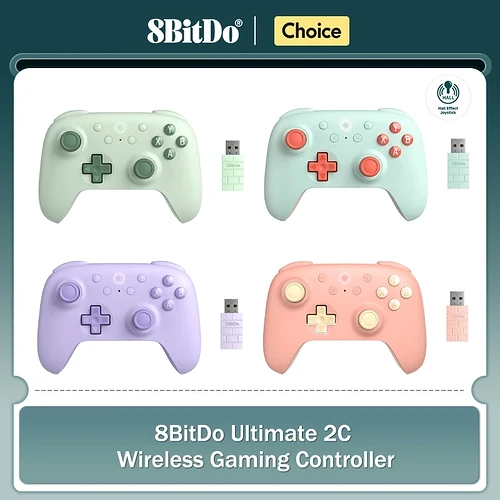 Controle sem Fio 8BitDo Ultimate 2C Wireless 2.4G Para PC e Android com Analógico Hall Effect