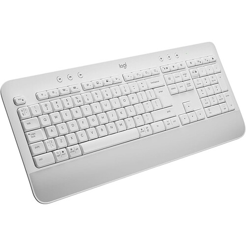 Teclado Sem Fio Logitech Signature K650 Com Apoio para as Mãos Resistente a Derramamentos Teclado Numérico Conexão Bl