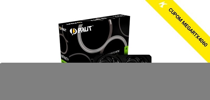Placa de Video RTX 4060 Infinity 2 Palit NVIDIAGeForce 8GB GDDR6 DLSS Ray Tracing G-Sync-NE64060019P1-1070L