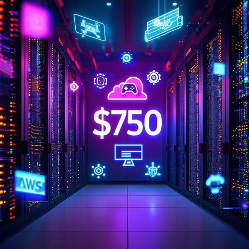 $750 em créditos gratis na aws. Monte seu servidor de jogos
