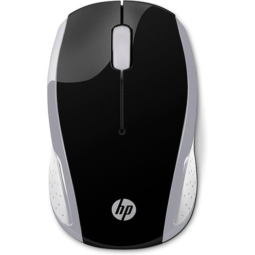 Mouse sem Fio HP 200 Oman - com Sensor Óptico de até 1000 DPI Ambidestro Conexão Wireless com Receptor Nano de 2.4GHz