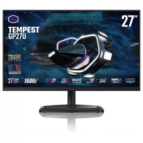 Monitor Gamer Cooler Master Tempest GP27U 27 Pol IPS UHD 1ms 160Hz HDR FreeSync G-Sync HDMI/DP CMI-GP27-FUS-BR