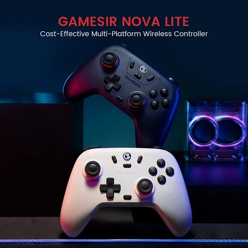 Controlador de gamepad sem fio GameSir Nova Lite com Bluetooth dongle com fio para jogos Switch Android IOS PC e Steam