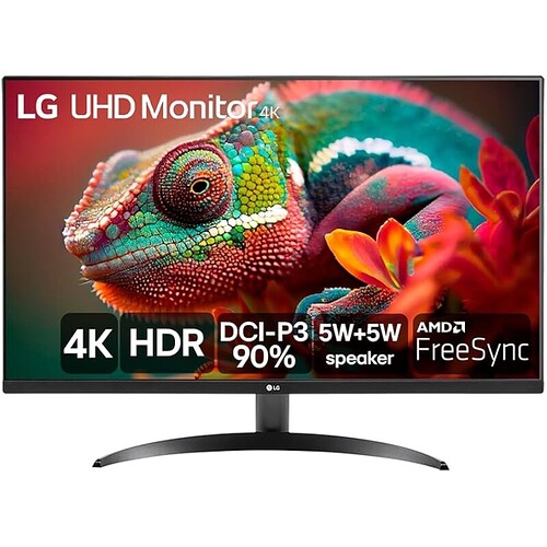 Monitor LG UHD 4K - Tela de 32" 4K DCI-P3 90% HDMI Display Port HDR10 AMD Free Sync Dynamic Action Sync Black Stabilize