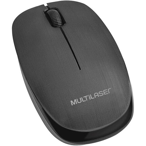 Mouse Sem Fio Standard Conexão Usb 1200dpi 3 Botões Design Ergonômico Preto - MO251