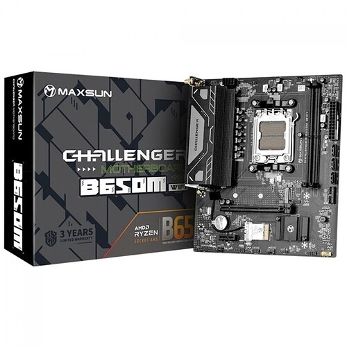 Placa Mãe Maxsun Challenger B650M WIFI Chipset B650 AMD AM5 MATX DDR5 MSChallenger B650M WIFI