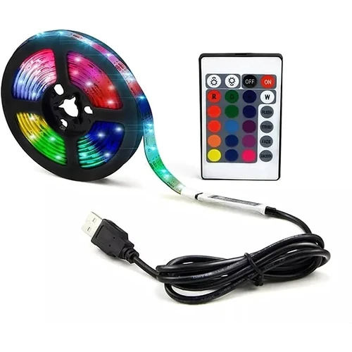 Fita Led 5050 RGB Controle Remoto 3 metros 5v USB Para Televisão Computador Carro (3 metros)