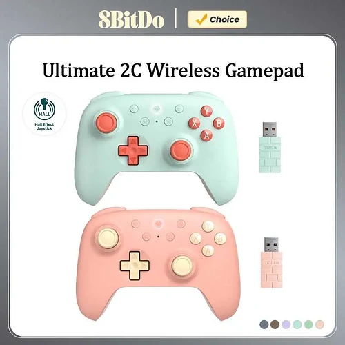 Controle sem Fio 8BitDo Ultimate 2C Wireless 2.4G Para PC e Android com Analógico Hall Effect