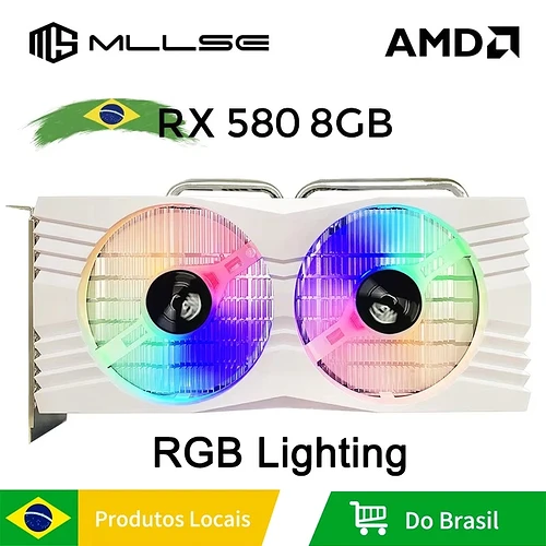 Placa de Video radeon rx 580 8gb gddr5 256 bits