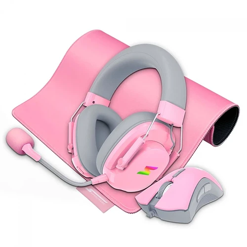 Combo Gamer SuperFrame Magnus 3 Em 1 Headset Mouse e Mousepad Pink