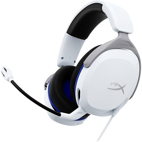 Headset Gamer HyperX Cloud Stinger 2 Core PS5 - para PlayStation Headset Leve Microfone com Função de Girar para Silen