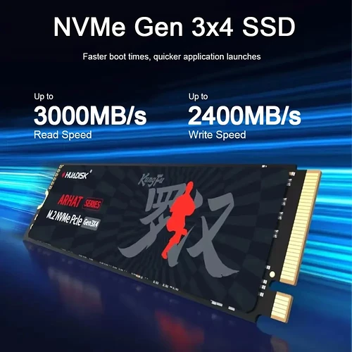 HUADISK M.2 NVMe PCIe SSD 128GB 256GB 512GB Disco rígido M2 NVMe 2280 1TB 2TB Unidade de estado sólido in
