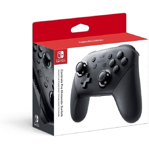 Nintendo Controle Nintendo Switch Pro Sem Fio Vibração HD Controle de Movimento Funcionalidade Amiibo Embutida Cinza