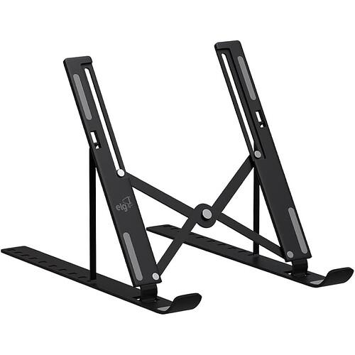 ELG NTB8520B Suporte de Mesa Portátil para Notebook/Laptop de 10" a 173" Com 10 Níveis de Regulagem Dobrável Acompanh