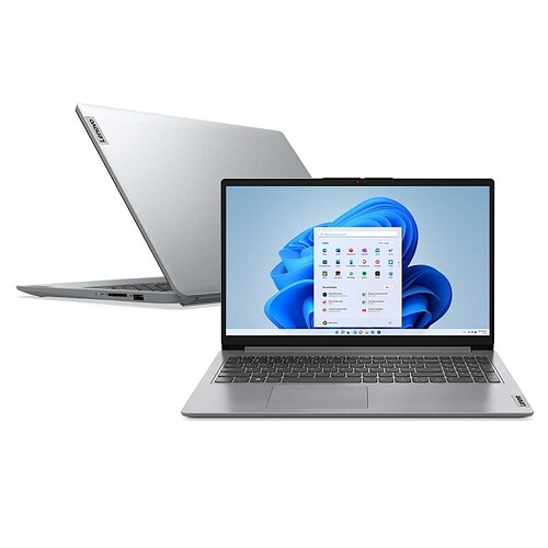 Notebook Lenovo IdeaPad 1 15IAU7 Intel CORE I5 8GB 512 GB SSD Tela 15.6 Polegadas Windows 11 Prata
