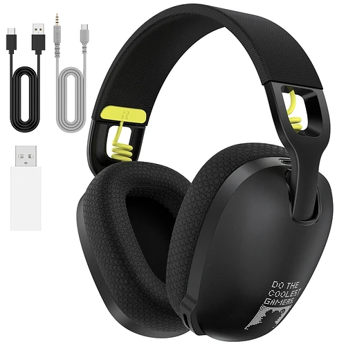 Onikuma-Gaming Headset com microfone fones de ouvido Bluetooth design ergonômico USB de 2,4 GHz apto para PS5 PS4,