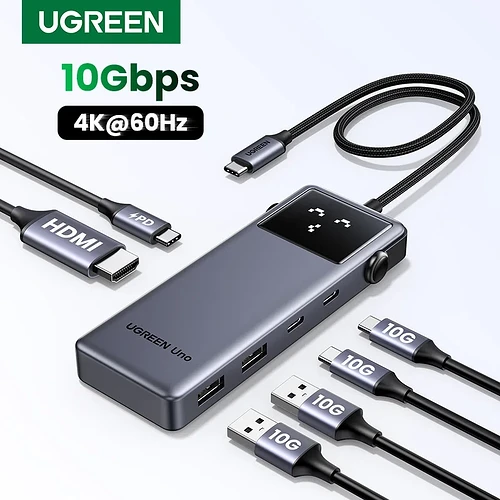 UGREEN |USB-C HUB Uno 6-in-1 10Gbps 4K60Hz