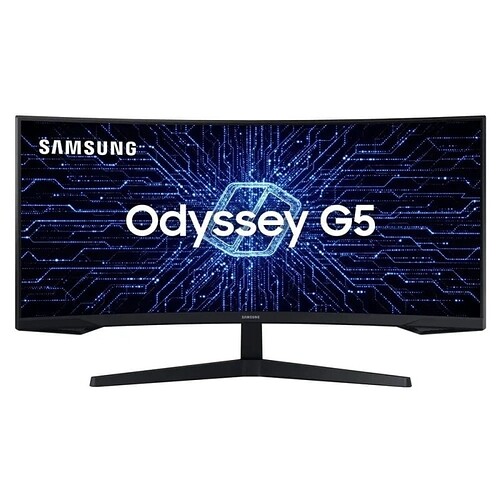 Monitor Gamer Samsung Odyssey G5 34" UWQHD Tela Curva Ultrawide Painel VA 165Hz 1ms HDR10 HDMI DP FreeSync Premium