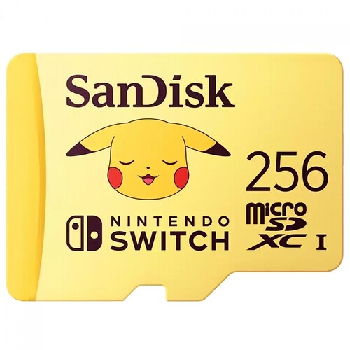 Cartão De Memória SanDisk MicroSD Pokémon Nintendo Switch 256GB 100Mbs Class 10 SDSQXAO256GGN6ZK