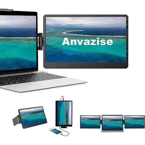 Anvazise Extensor de tela de laptop monitor de computador portátil de 116 polegadas monitor de computador portátil gir