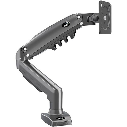 ELG F80N Suporte Ergonômico Articulado de Mesa com Pistão a Gás Design Compacto e Retrátil para Monitores de 17'' a