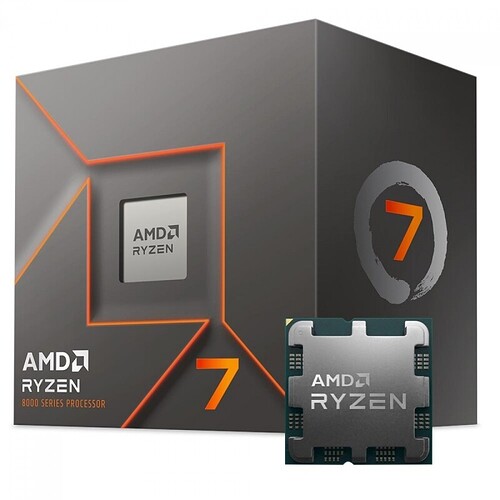Processador AMD Ryzen 7 8700F 4.1GHz (5.0GHz Turbo) 8Cores 16Threads AM5 Com Cooler AMD Wraith Stealth