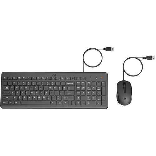 Combo de Teclado e Mouse USB HP 150 - Plug and Play com Digitação Silenciosa Confortável e Precisa Mouse com DPI de 1