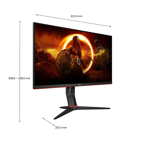 Monitor Gamer AOC 27 27G2S/BK com tela Widescreen Full HD 165Hz tempo de resposta de 1ms e AMD FreeSync Premium - Pret