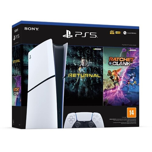 Console PS5 Slim Digital 1TB Returnal + Ratchet&Clank Oferta -