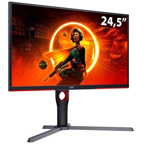 Monitor Gamer AOC Destiny 25G3ZM 245 Widescreen FULL HD 1920x1080 240Hz 05ms AMD FreeSync Premium - Preto""rawName":"M