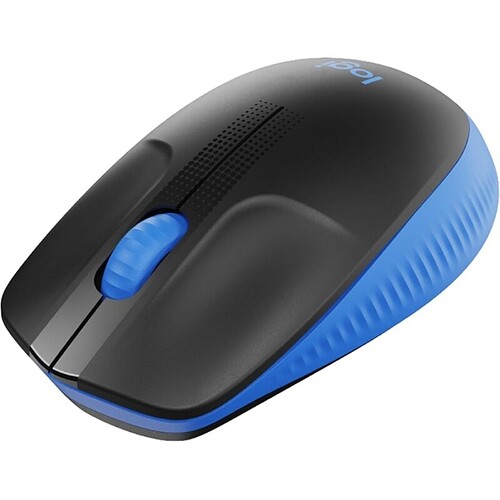 Mouse sem fio Logitech M190 com Design Ambidestro de Tamanho Padrão Conexão USB e Pilha Inclusa - Azul