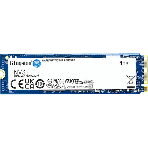 Kingston NV3 1TB M.2 2280 NVMe SSD | PCIe 4.0 Gen 4x4 | Up to 6000 MB/s | SNV3S/1000G