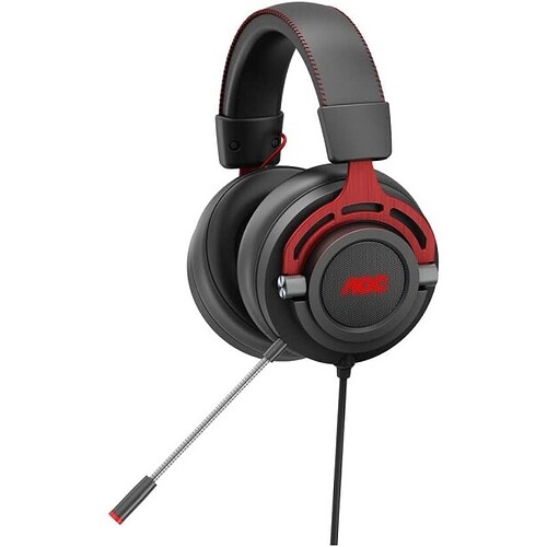 Headset USB Gamer Headphone fone de ouvido com microfone AOC GH300 Driver 50 mm Multiplataforma LED.