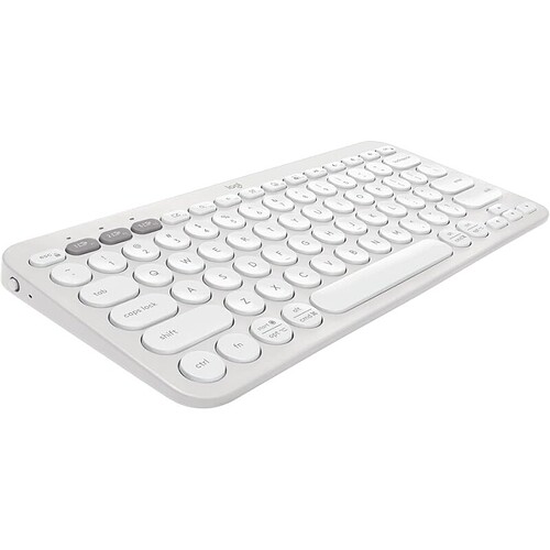 Teclado sem fio Logitech Pebble Keys 2 K380s com Conexão Bluetooth Easy-Switch e Pilha Inclusa - Compatível com PC Mac