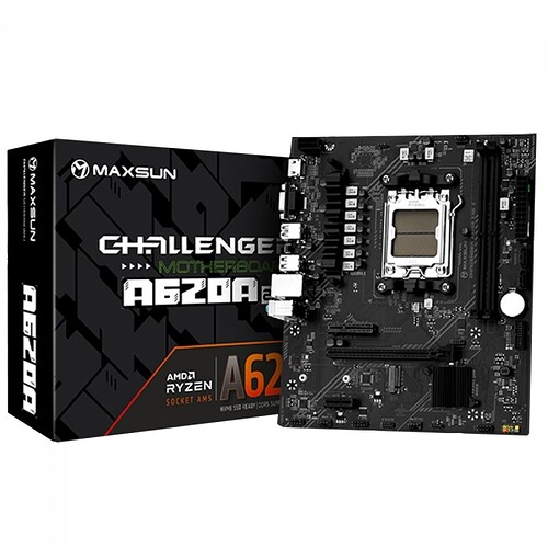 Placa Mãe Maxsun Challenger A620A 2.5G Chipset A620 AMD AM5 MATX DDR5 MS-Challenger A620A 2.5G