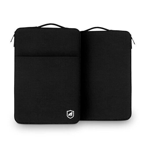 Gshield Capa Case para Notebook Aveludada com Alça e Bolso Externo com Zíper Survivor Preta (14-156" Polegadas - 28x38