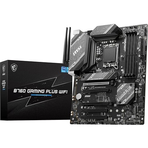 Placa Mãe MSI B760 GAMING PLUS WIFI (LGA 1700/4xDDR5/HDMI/DisplayPort/M.2/USB 3.2)