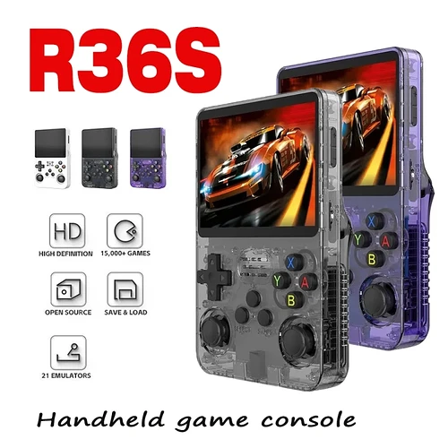R36S novo console de jogos retrô de 3,5 polegadas Linux sistema de código aberto console de jogos portátil com grande