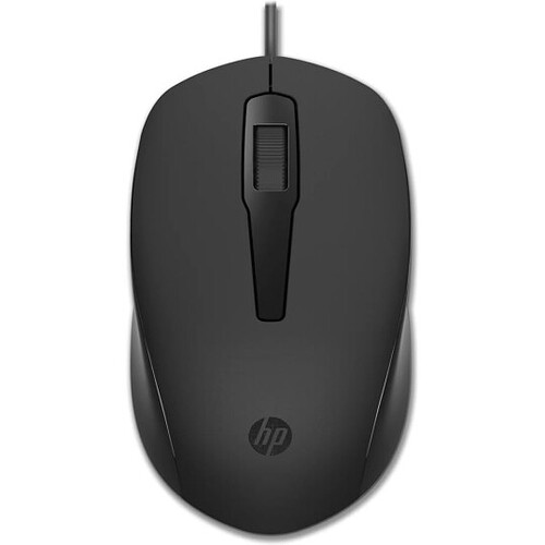 Mouse USB HP 150 - Plug and Play com Design Elegante Ambidestro e Ergonômico Sensor Óptico 1600 DPI Confortável e Pre