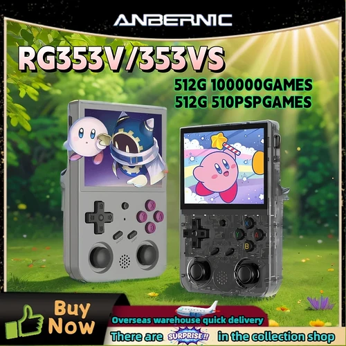Anbernic-RG353V Console de Jogos Portátil Retro 3.5 "Tela IPS Android 11 Linux OS Vídeo Portátil RK3566 Present