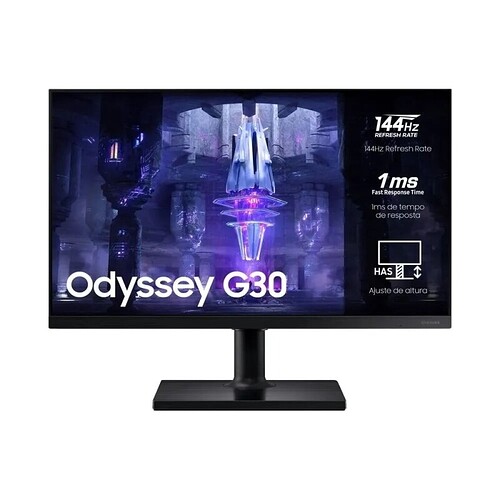 Monitor Gamer Samsung Odyssey G30 24 FHD Tela Plana Painel VA 144Hz 1ms HDMI FreeSync Premium -