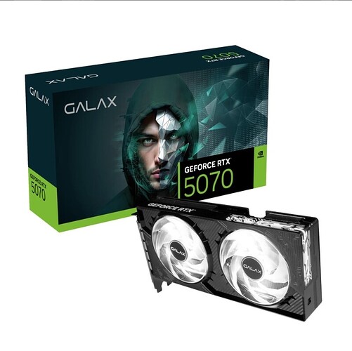 Placa de Video Galax GeForce RTX 5070 1-Click OC 12GB GDDR7 192-bit DLSS4 57NON7MDBROC