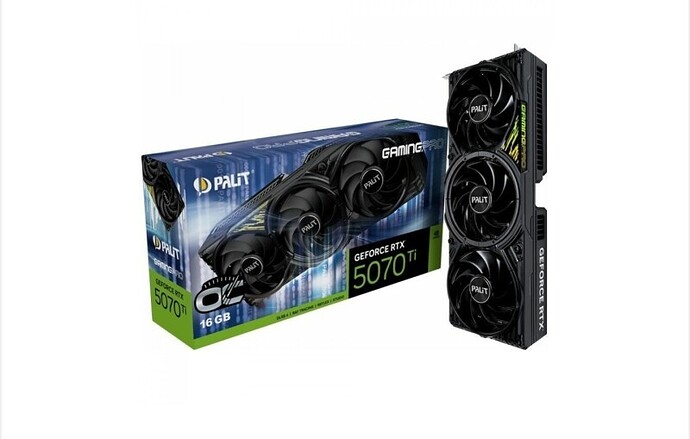 Placa de Vídeo Palit NVIDIA GeForce RTX 5070 Ti GamingPro OC V1 16GB GDDR7 DLSS Ray Tracing NE7507TS19T2-GB2031Y