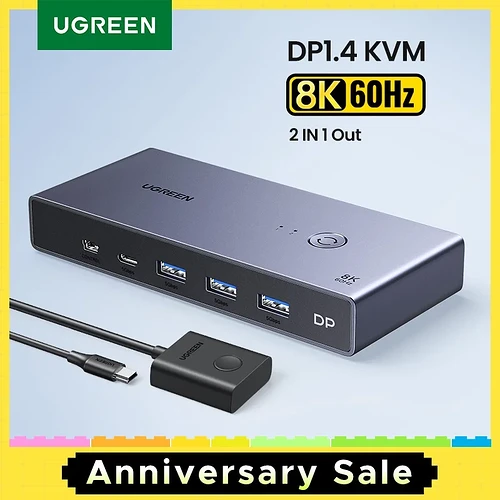 Switch UGREEN DP 1.4 8K 60Hz KVM
