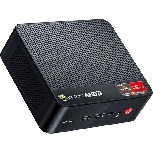 Beelink Mini PC SER5 MAX AMD Ryzen 7 6800U (até 47 GHz 8C/16T) mini computador com SSD M.2 PCle4.0 de 24 GB LPDDR5/500G
