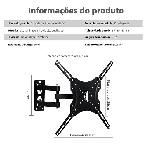 suporte monitorsuporte para tvsuporte articulado para monitorbraço articuladosuporte monitor articuladov